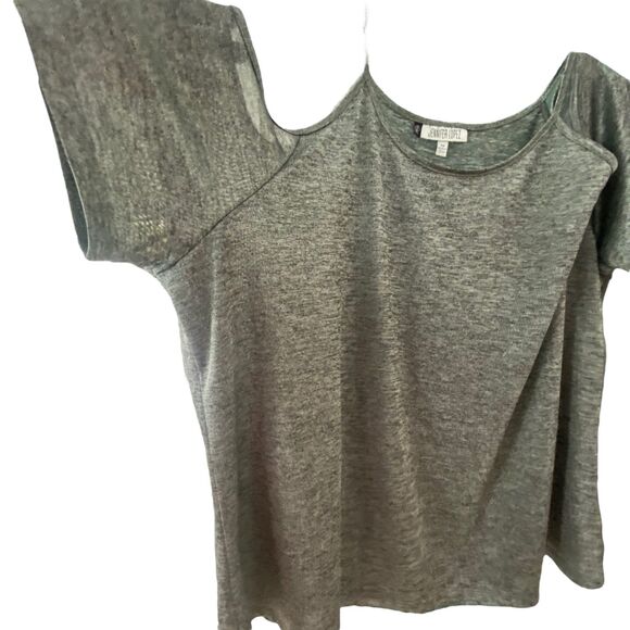 JLO Jennifer Lopez Women Off Shoulder Top Shirt Blouse Silver Gray Plus 3X - Picture 4 of 9